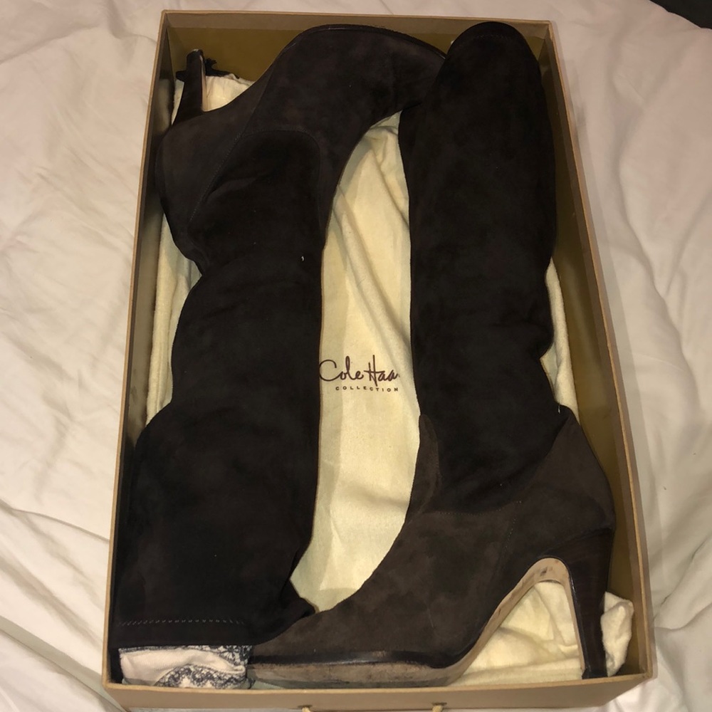 Cole Haan Markesa Suade Boots (dark chocolate)